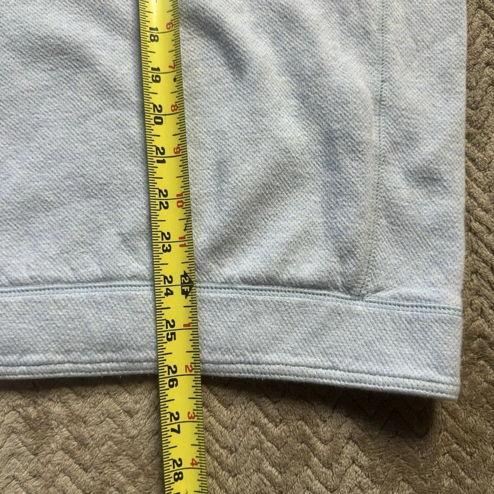 Tommy Bahama 1/4 Snap Cotton Mock‎ Neck Pullover Sweater Mens Sky Light Blue